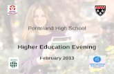 Ponteland High School Higher Education Evening