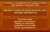 PRESENTATION ON RABI REVIEW AND KHARIF PROSPECTS