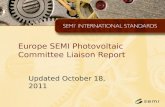 Europe SEMI Photovoltaic Committee Liaison Report