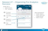 Session #7 – Organizing For Analytics Success