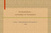 Probabilités : axiomes et formules