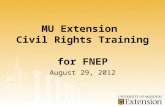 MU Extension  Civil Rights Training  for FNEP