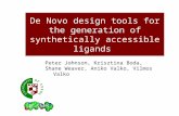 De Novo design tools for the generation of synthetically accessible ligands