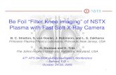Be Foil “Filter Knee Imaging” of NSTX Plasma with Fast Soft X-Ray Camera