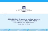GEO/EGIDA: Engaging policy makers with a focus on the ERA-NETs