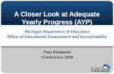 A Closer Look at Adequate Yearly Progress (AYP)
