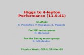 Higgs to 4-lepton Performance (11.0.41)