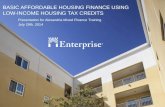 BASIC AFFORDABLE HOUSING FINANCE USING  LOW-INCOME HOUSING TAX CREDITS