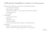 Differential Amplifiers  (Chapter 8 in Horenstein)