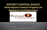 EXPORT CONTROL BASICS How Export Control Impacts on Research and Education