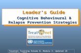 Leader’s Guide Cognitive  Behavioural  & Relapse Prevention Strategies