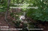 Introduction to  Watershed Hydrology