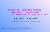 EFFECT OF  EXITING PHOTON  INELASTIC  SCATTERING        IN PHOTOIONIZATION OF ATOMS