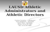 LAUSD Athletic Administrators and Athletic Directors