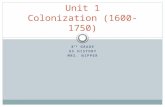Unit 1 Colonization (1600-1750)