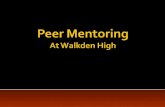 Peer Mentoring  At  Walkden  High