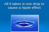 All it takes is one drop to cause a ripple effect