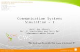 Communication Systems Simulation - I Harri Saarnisaari