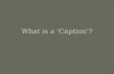 What is a ‘Caption’?