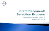Staff Placement/ Selection Process
