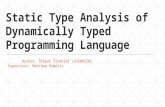 Static Type Analysis of Dynamically Typed Programming Language