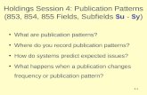 Holdings Session 4: Publication Patterns (853, 854, 855 Fields, Subfields  $u  -  $y )