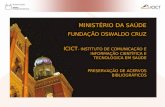 MINISTÉRIO DA SAÚDE FUNDAÇÃO OSWALDO CRUZ