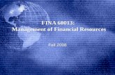 FINA 60013:  Management of Financial Resources