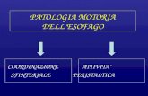 PATOLOGIA MOTORIA DELL’ESOFAGO