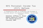 NYS Personal Income Tax  (PIT) Reform