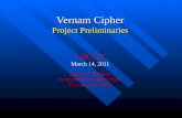 Vernam  Cipher Project Preliminaries