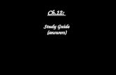 Ch.12:  Study Guide (answers)