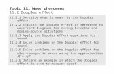 Topic 11: Wave phenomena 11.2 Doppler effect