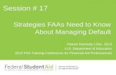 Strategies FAAs Need to Know About Managing Default