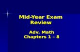 Mid-Year Exam  Review Adv. Math Chapters 1 – 8