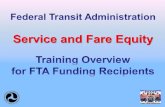 Federal Transit Administration Service and Fare Equity Training Overview