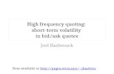 High frequency  q uoting :  short-term  volatility  in  bid/ask  quotes