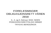 FORELESNINGER OBLIGASJONSRETT VÅREN 2010