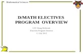 D/MATH ELECTIVES  PROGRAM  OVERVIEW