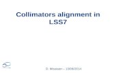 Collimators alignment  in LSS7