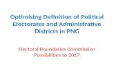 Optimising  Definition of Political Electorates and Administrative Districts in PNG