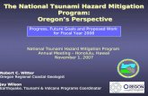 The National Tsunami Hazard Mitigation Program:  Oregon’s Perspective