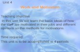 Unit 4 Work and Motivation Teaching objective