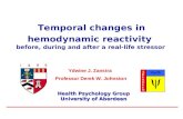 Temporal changes in hemodynamic reactivity before, during and after a real-life stressor