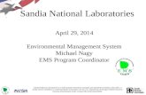 April 29 , 2014 Environmental Management  System Michael Nagy EMS Program Coordinator