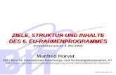 ZIELE, STRUKTUR UND INHALTE DES 6. EU-RAHMENPROGRAMMES (Informationsstand: 6. Mai 2002)