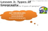 Lesson 3: Types of Geography