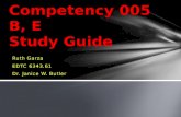 Competency 005 B, E Study Guide