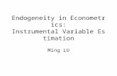 Endogeneity in Econometrics: Instrumental Variable Estimation
