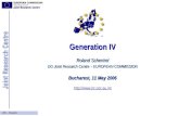 Generation IV Roland Schenkel DG Joint Research Centre  -  EUROPEAN COMMISSION